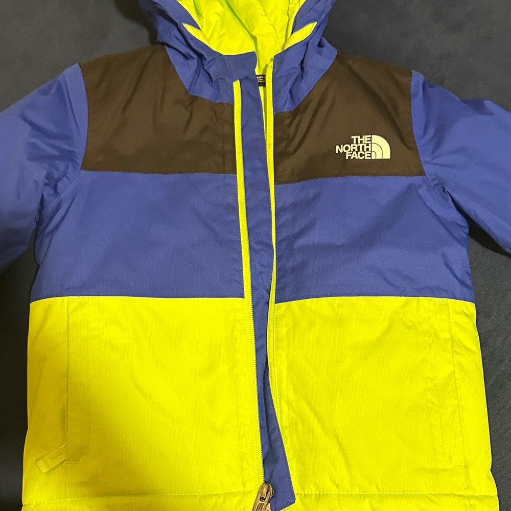 The North Face Blue and Yellow Outdoor Jacket